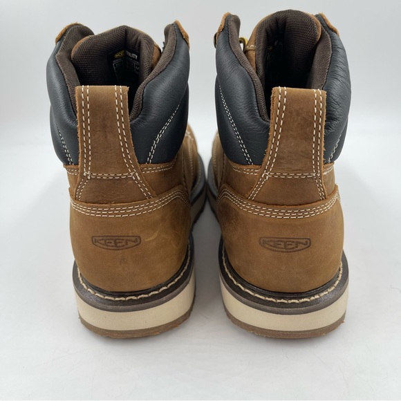 NIB! Keen Men’s Cincinnati 6” Brown Waterproof Carbon-Fiber Toe Work Boot - SZ 9 - Picture 5 of 12